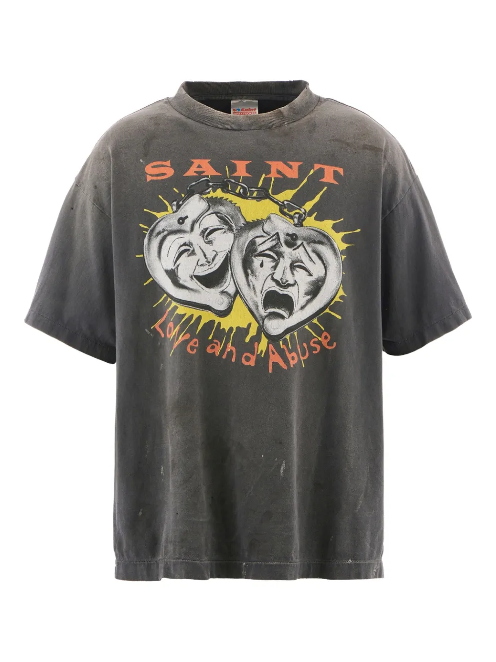 SAINT MXXXXXX T-shirt girocollo in cotone - Nero