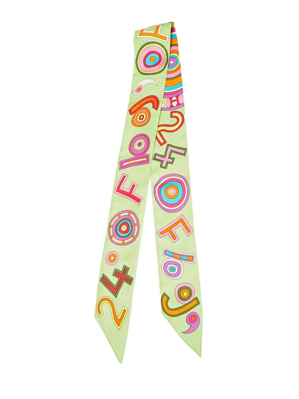 Hermès Pre-Owned 2010-2025 Tohu Bohu Silk Twilly Scarf scarves | Green | Image 1