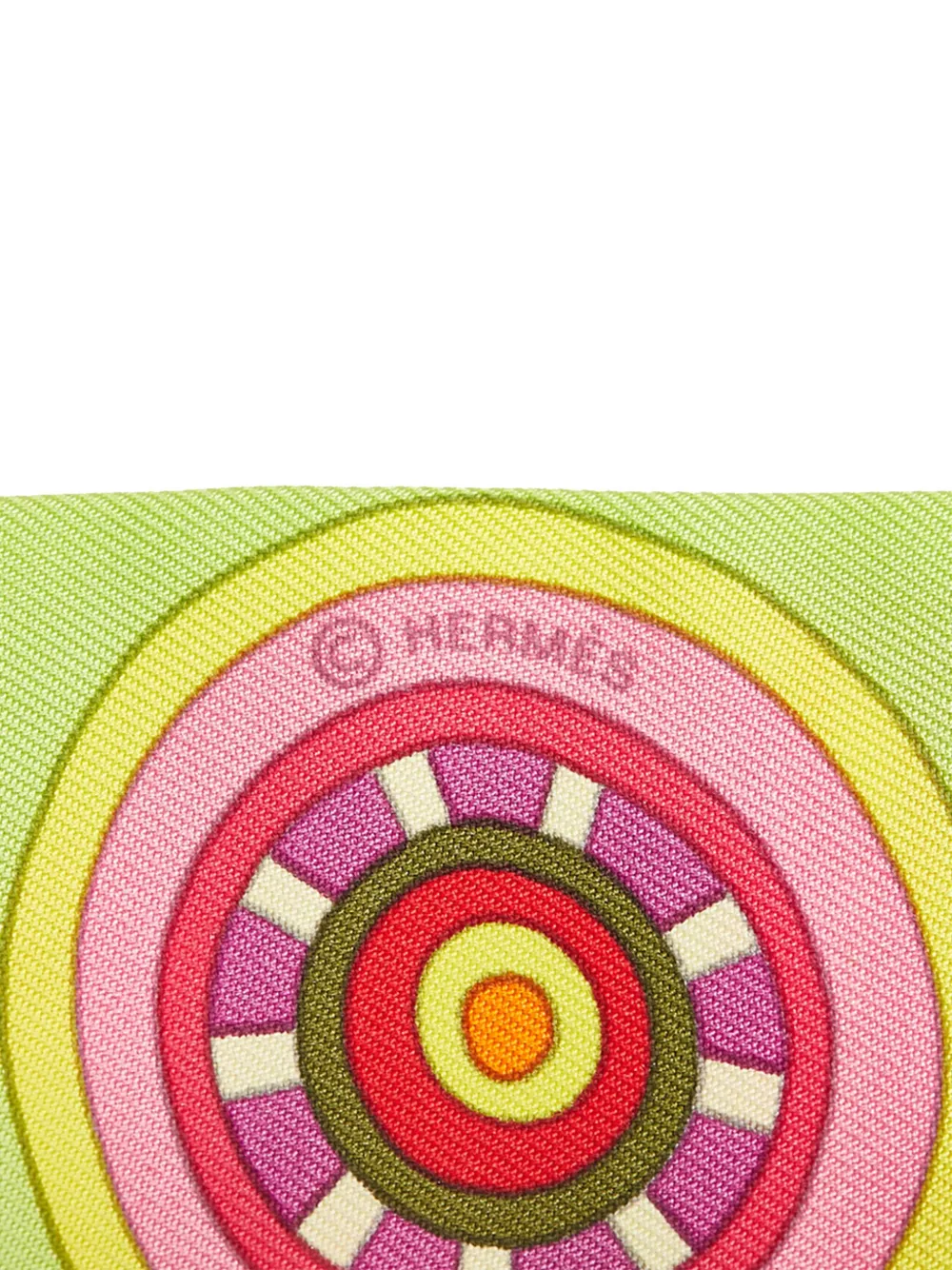 Pre-owned Hermes 2010-2025 Tohu Bohu Silk Twilly Scarf Scarves In Green