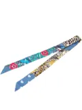 Hermès Pre-Owned 2010-2025 Jungle Love Love Doll Silk Twilly Scarf scarves - Blue