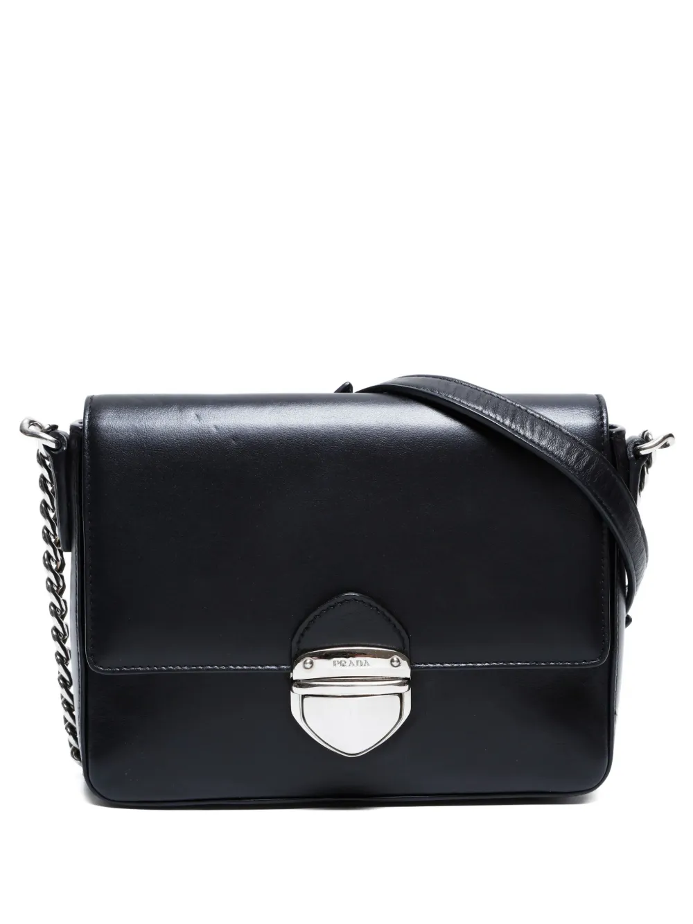 Pre-owned Prada 2000-2015 Leather Shoulder Bag In Black
