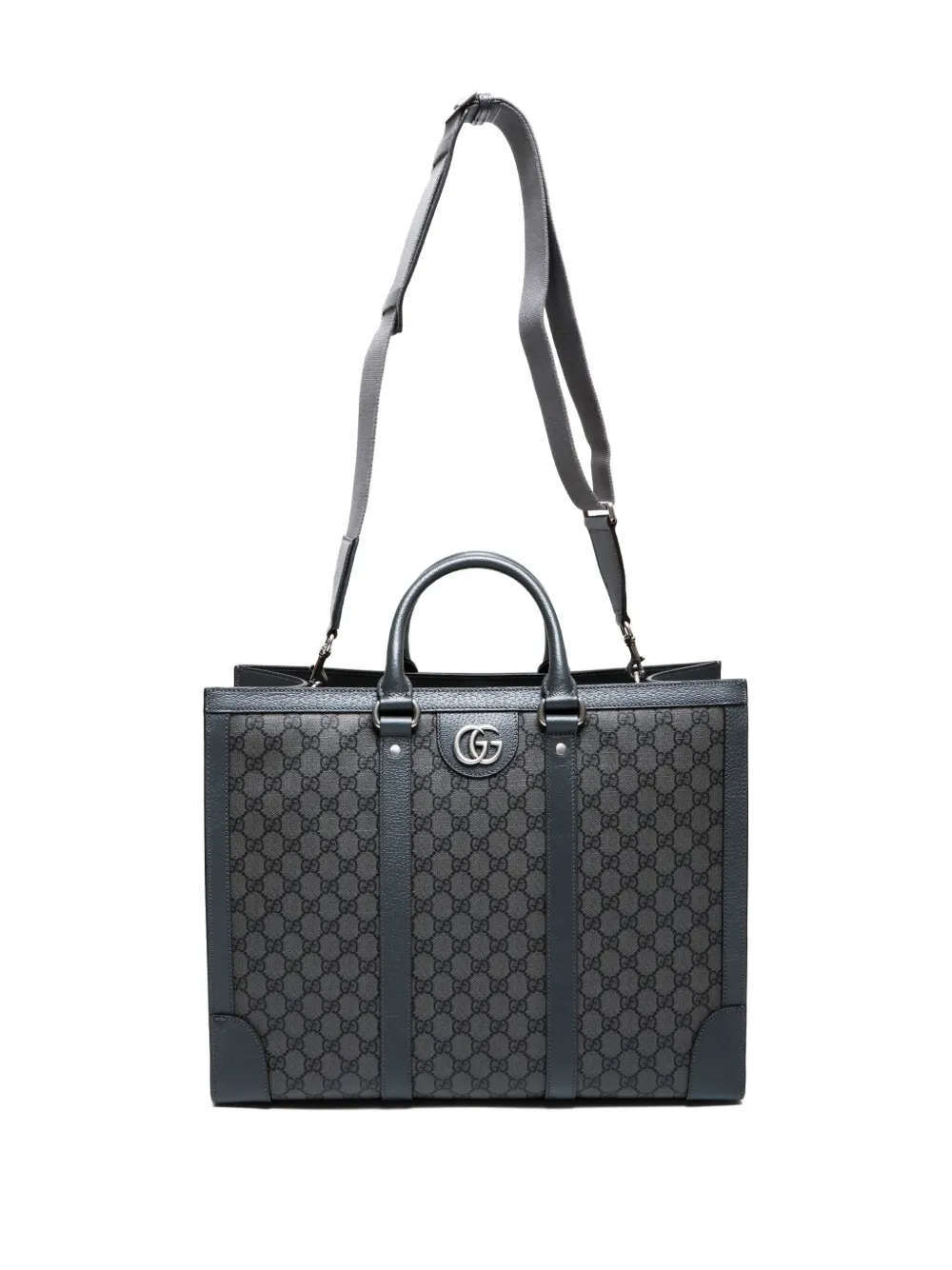 Pre-owned Gucci 2015-2020 Large Ophidia Tote Bag In Gray