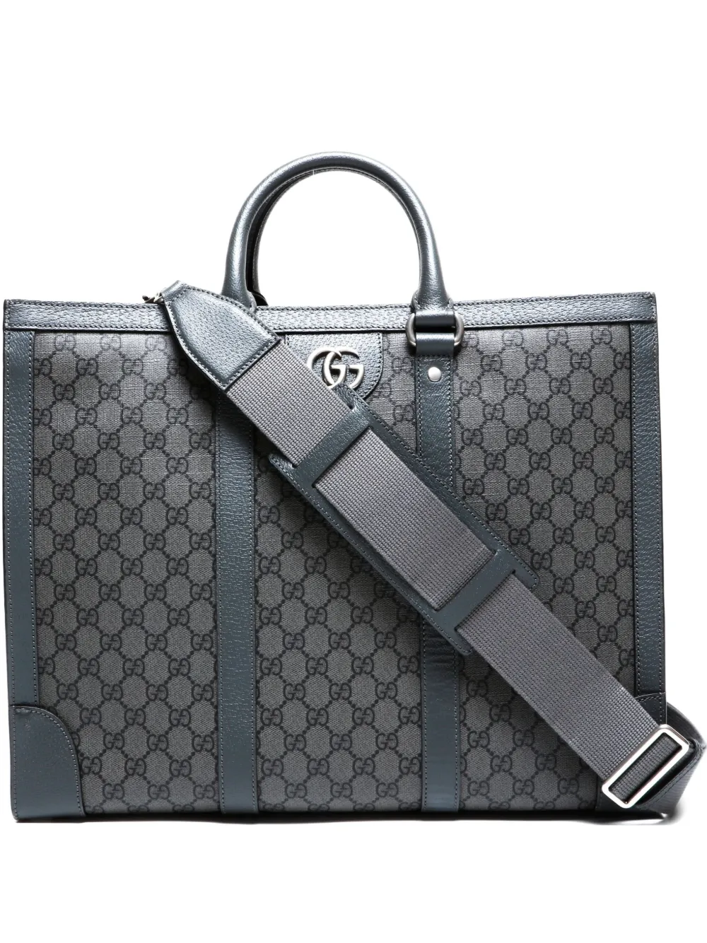 Pre-owned Gucci 2015-2020 Large Ophidia Tote Bag In Gray