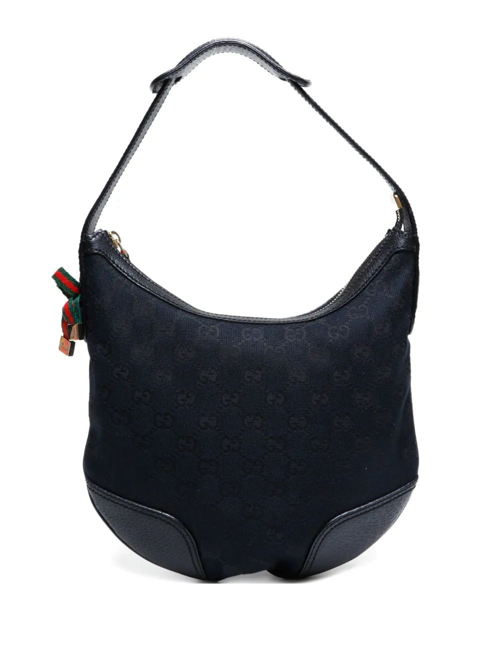 Gucci Pre-Owned 2000-2020s GGキャンバス ショルダーバッグ - ブラック Gucci Pre-Owned 2000-2020s GGキャンバス ショルダーバッグ - ブラック