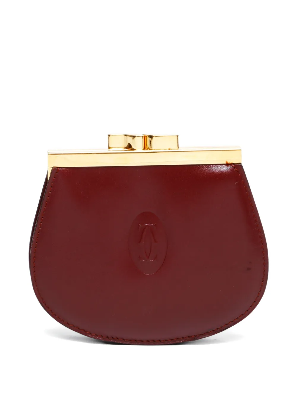 Pre-owned Cartier 1990-2010s Must De Coin Purse In Red