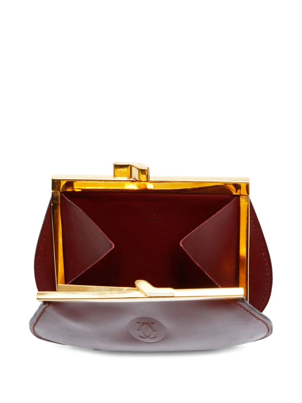 Pre-owned Cartier 1990-2010s Must De Coin Purse In Red
