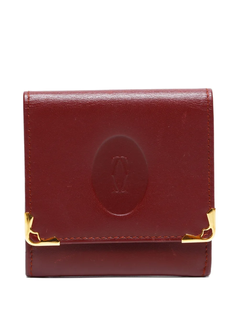 Pre-owned Cartier 1990-2010 Must De Coin Wallet In Red