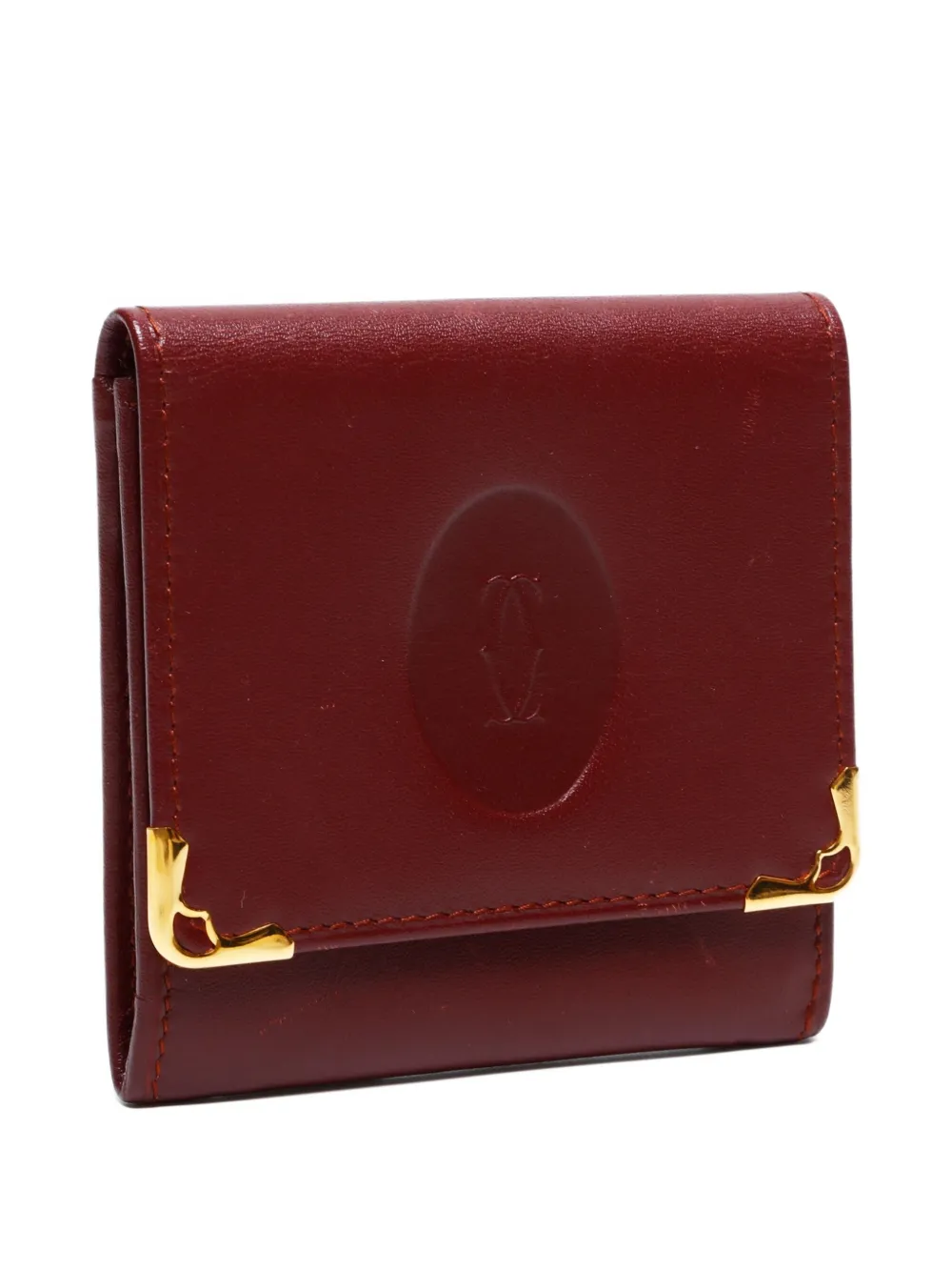 Pre-owned Cartier 1990-2010 Must De Coin Wallet In Red