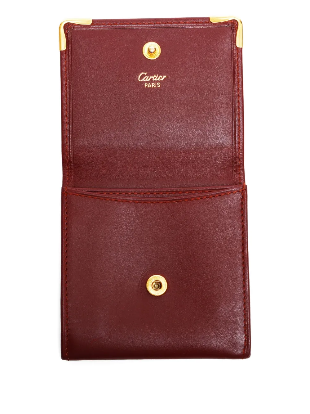 Pre-owned Cartier 1990-2010 Must De Coin Wallet In Red