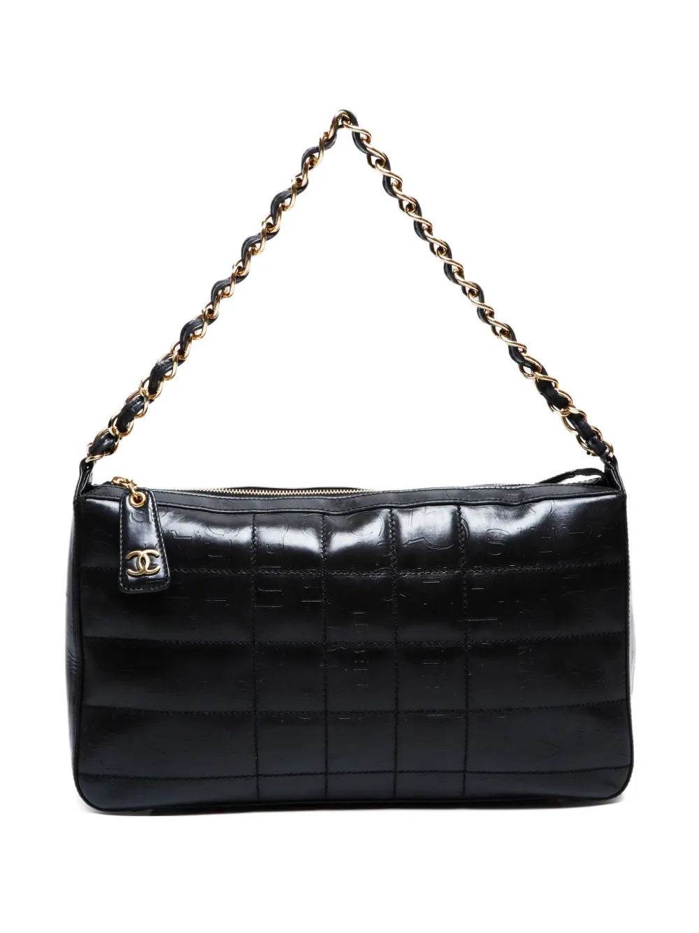 CHANEL Pre-Owned 2002-2003 チョコバー ショルダーバッグ - ブラック CHANEL Pre-Owned 2002-2003 チョコバー ショルダーバッグ - ブラック