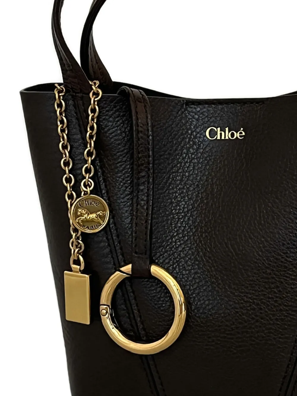 Chloé leather-trimmed chain-detail shoulder bag | Image 2