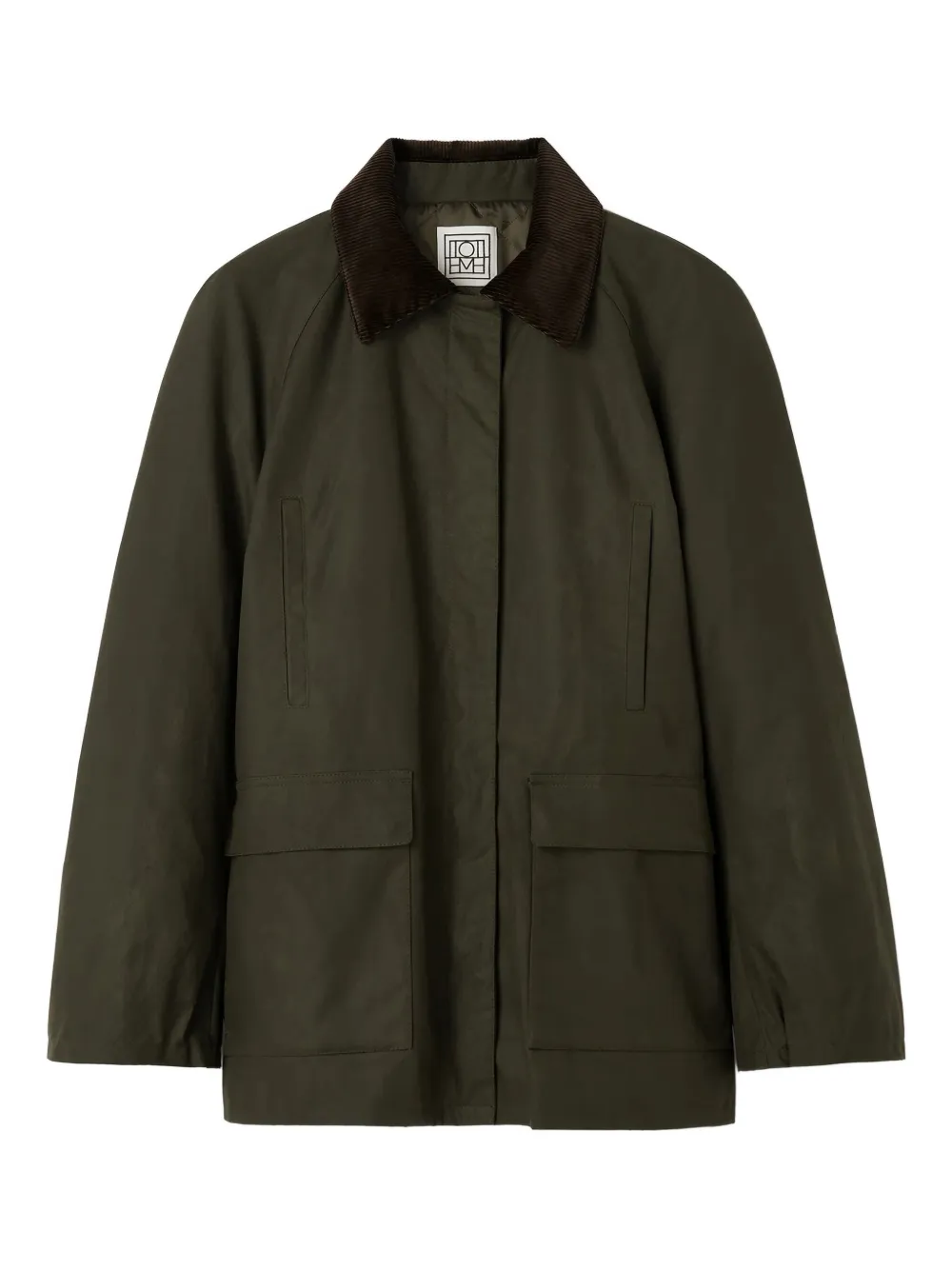 Totême Padded Cotton Country Jacket In Green