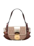 Fendi Pre-Owned 2000-2010 Zucchino Canvas and Metallic Leather Compilation shoulder bag - Brown