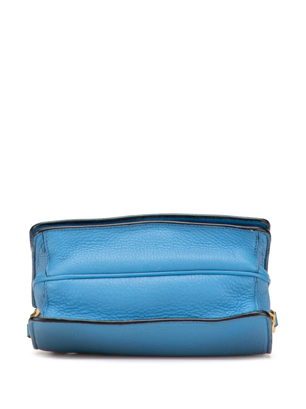 Pre-owned Prada 2010-2025 Vitello Daino Flap Crossbody Bag In Blue