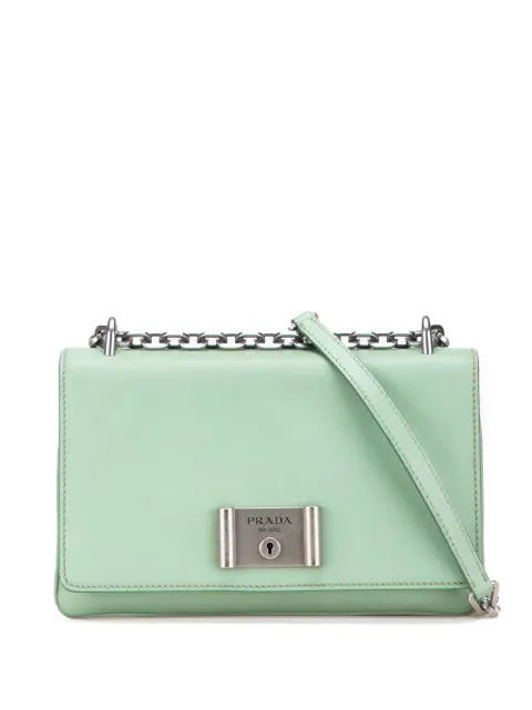 Prada Pre-Owned bolsa crossbody Lux Chain Lock Flap de Saffiano 2013-2022