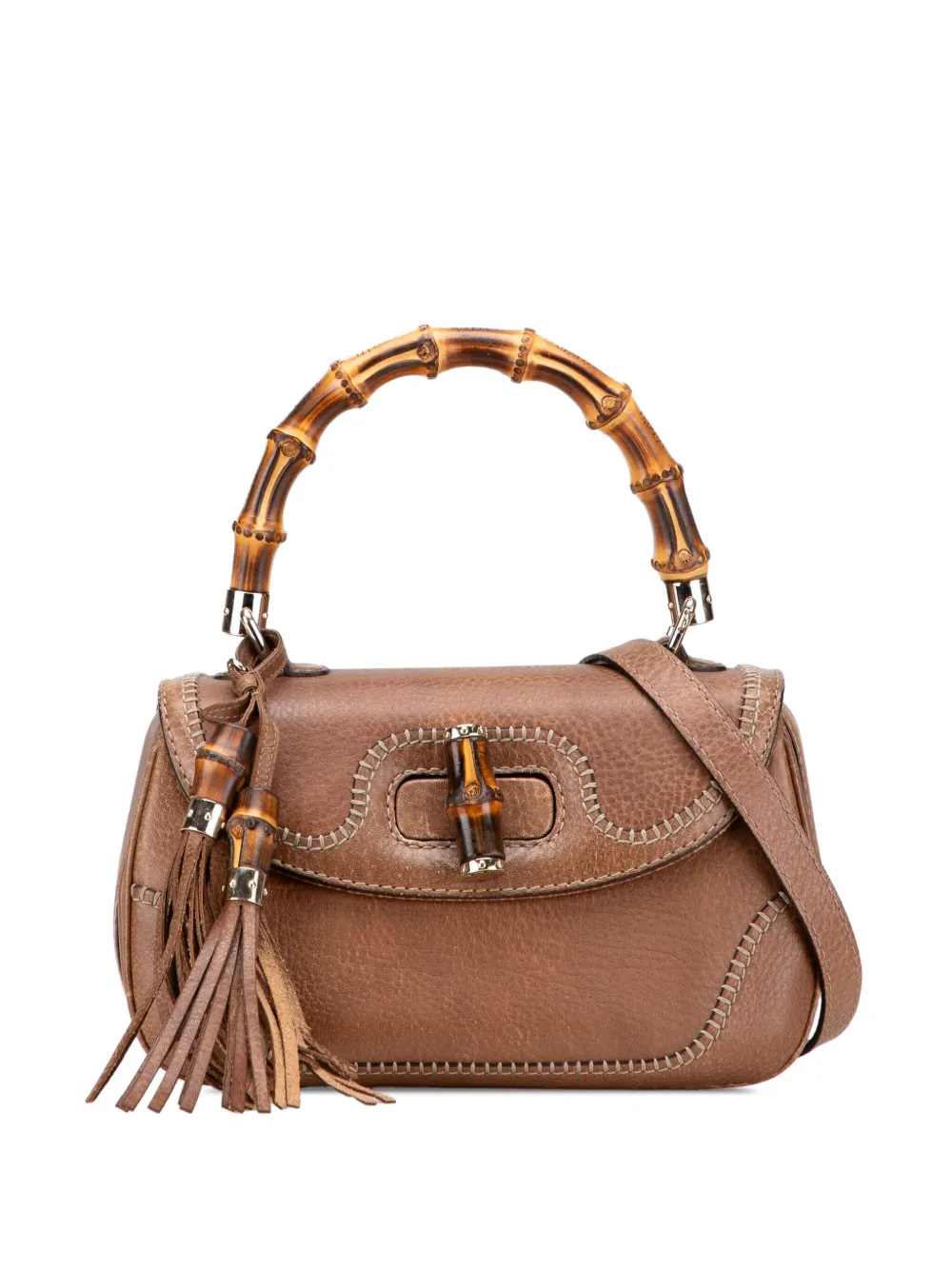 Gucci Pre-Owned 2016-2025 ミディアム カーフスキン ニュー バンブー トップハンドル サッチェルバッグ - Gucci Pre-Owned 2016-2025 ミディアム カーフスキン ニュー バンブー トップハンドル サッチェルバッグ -