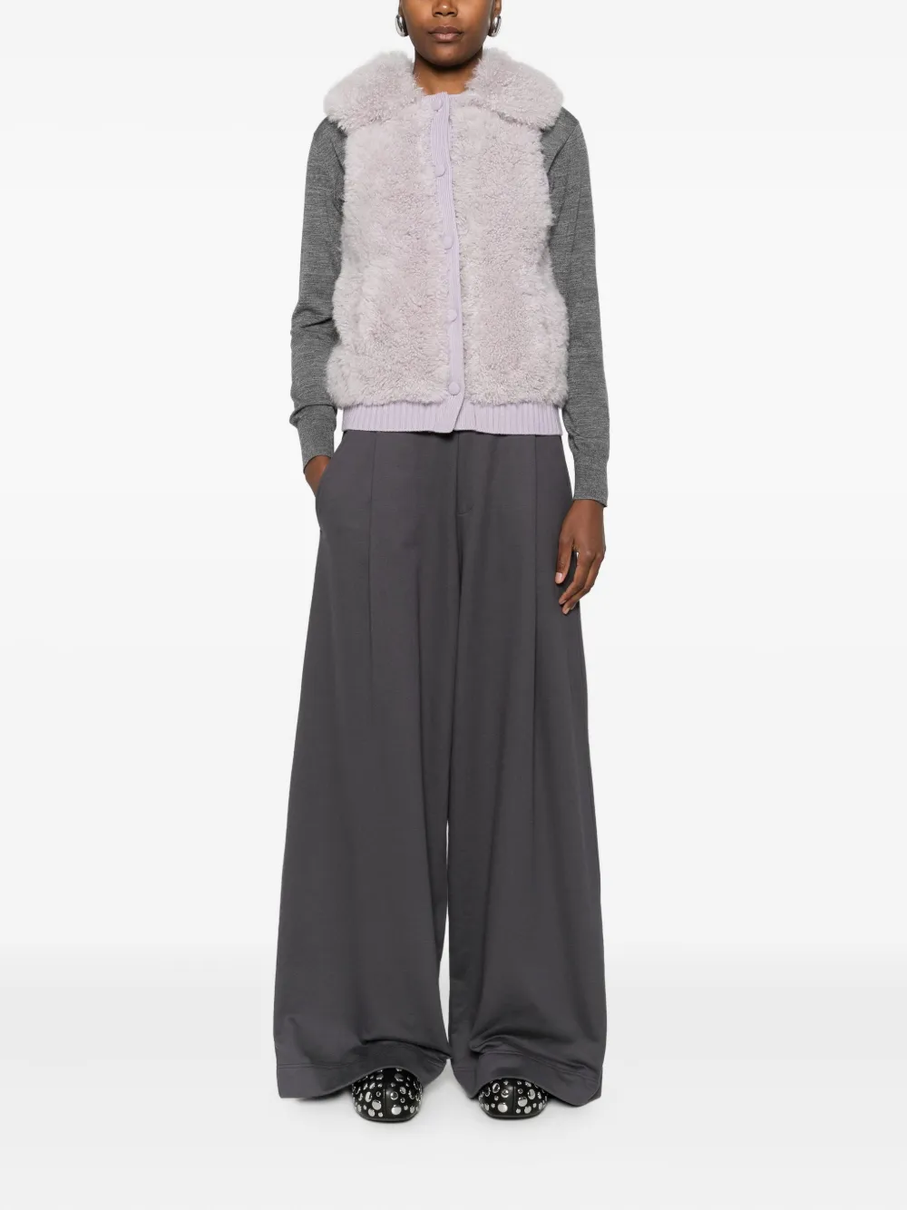 Yves Salomon textured gilet | Waistcoats & Gilets | Image 2