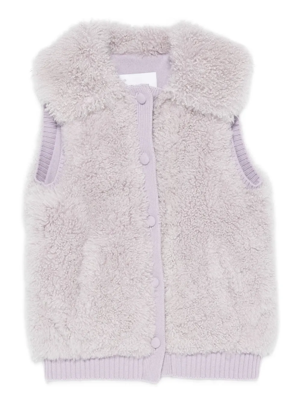 Yves Salomon textured gilet | Purple | Image 1