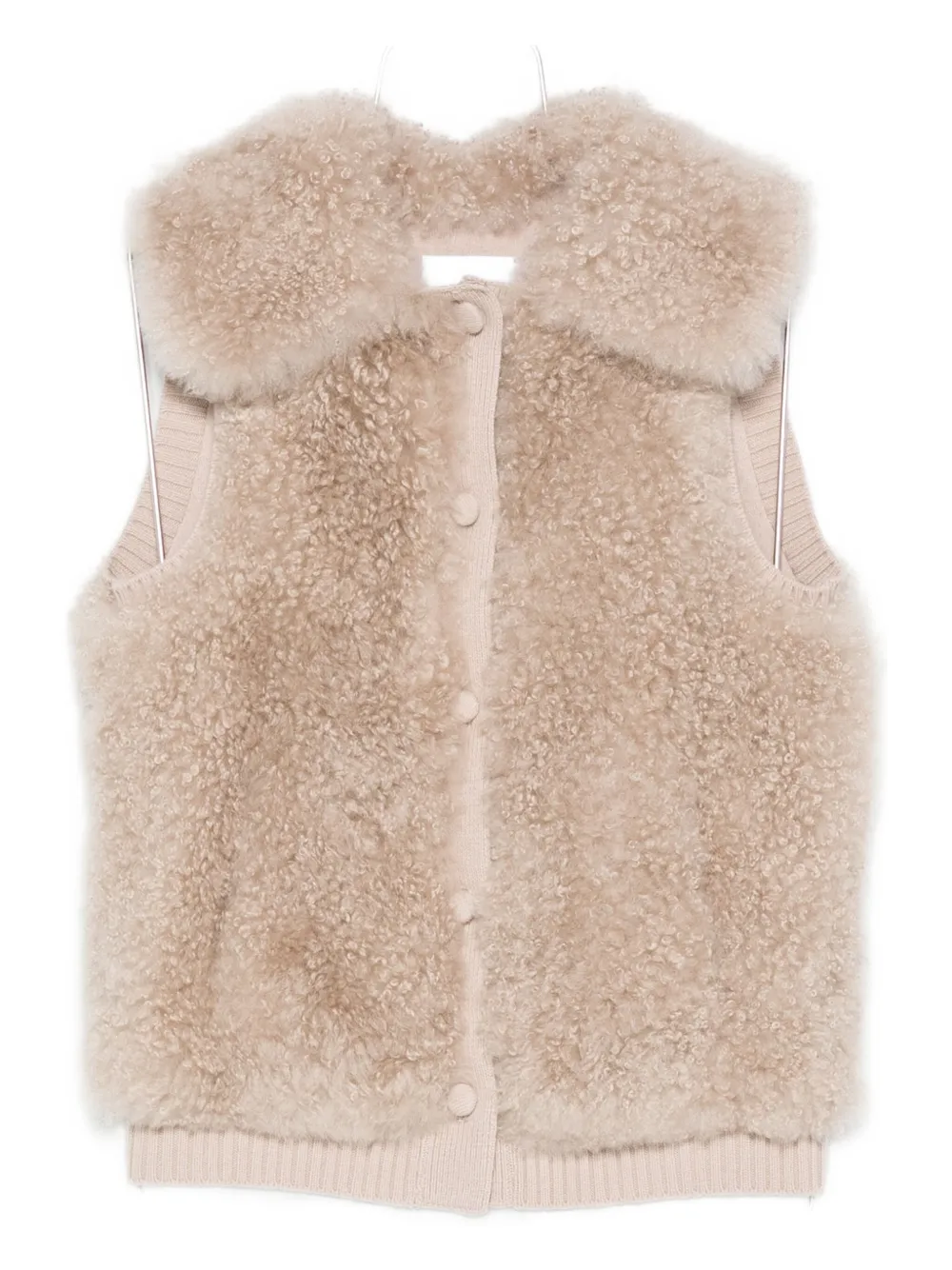 Yves Salomon Textured Gilet In Neutral
