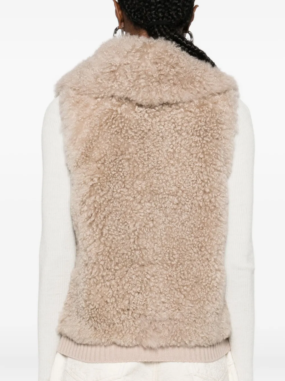 Yves Salomon Textured Gilet In Neutral