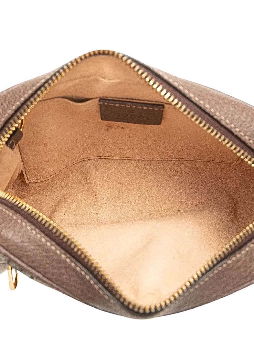Pre-owned Gucci 2000-2015 Mini Gg Supreme Ophidia Crossbody Bag In Brown