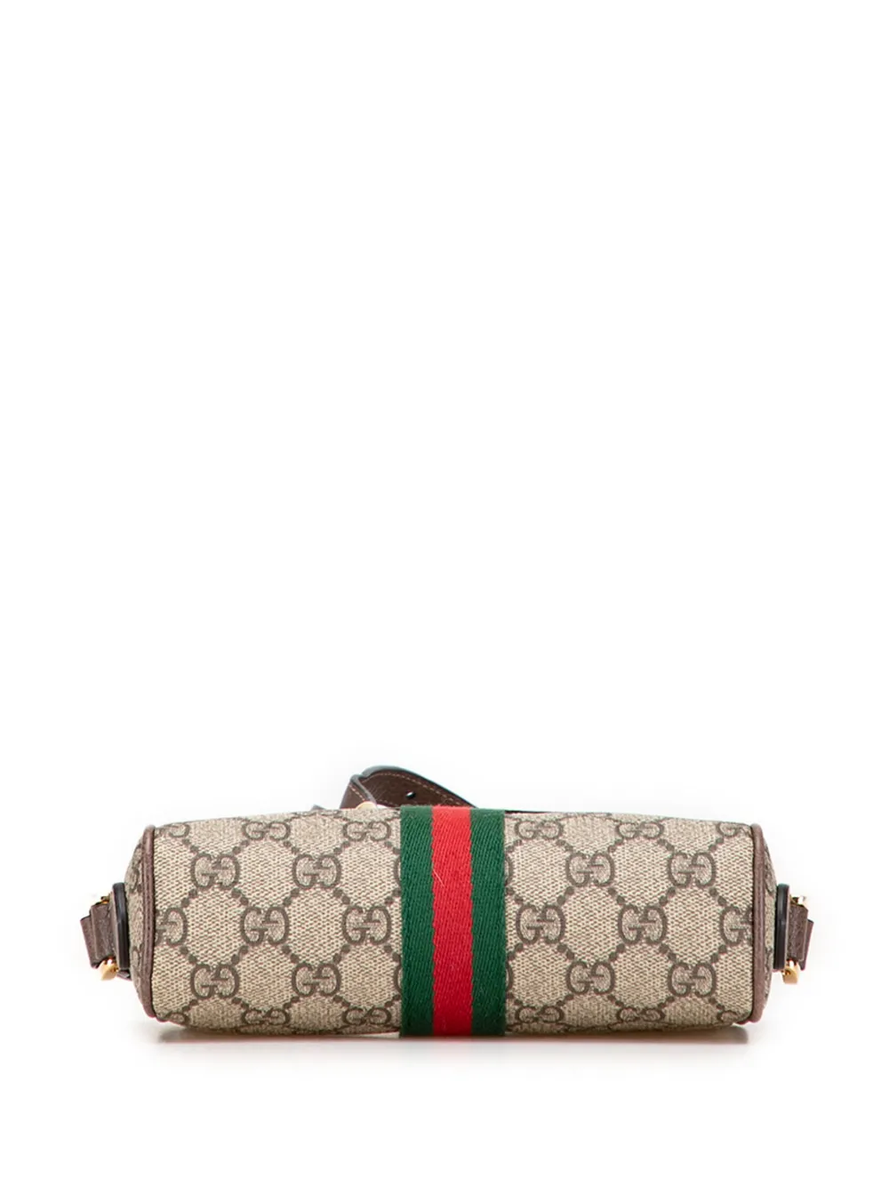Pre-owned Gucci 2000-2015 Mini Gg Supreme Ophidia Crossbody Bag In Brown