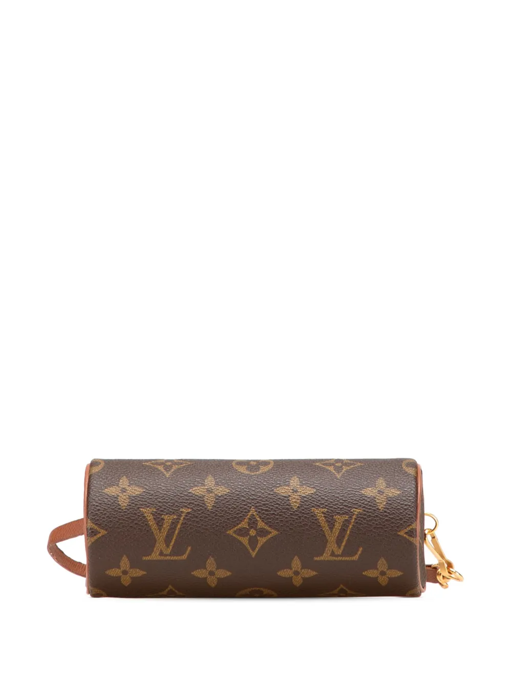 Pre-owned Louis Vuitton 1990-2015 Monogram Papillon Pochette Handbag In Brown