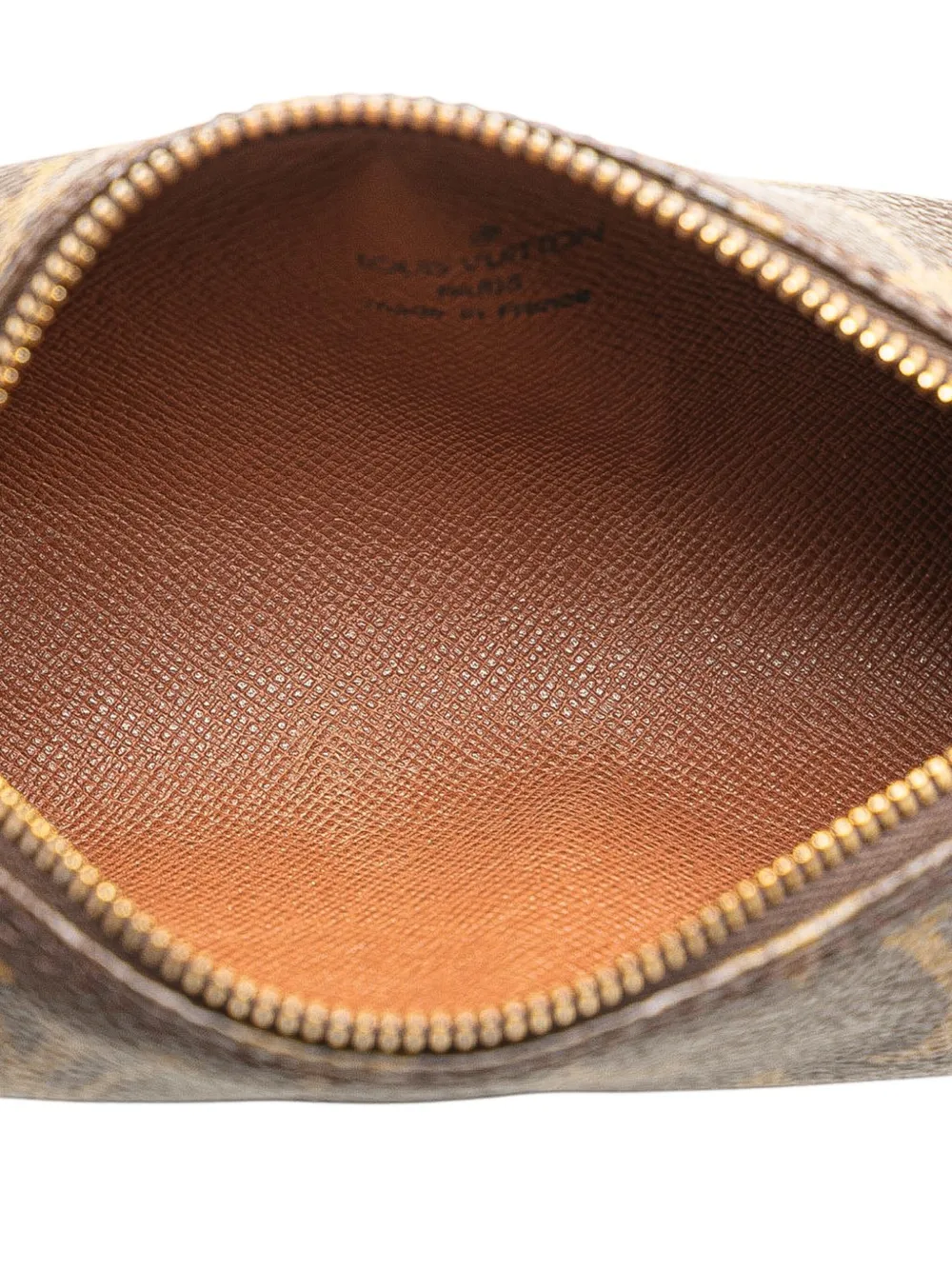 Pre-owned Louis Vuitton 1990-2015 Monogram Papillon Pochette Handbag In Brown