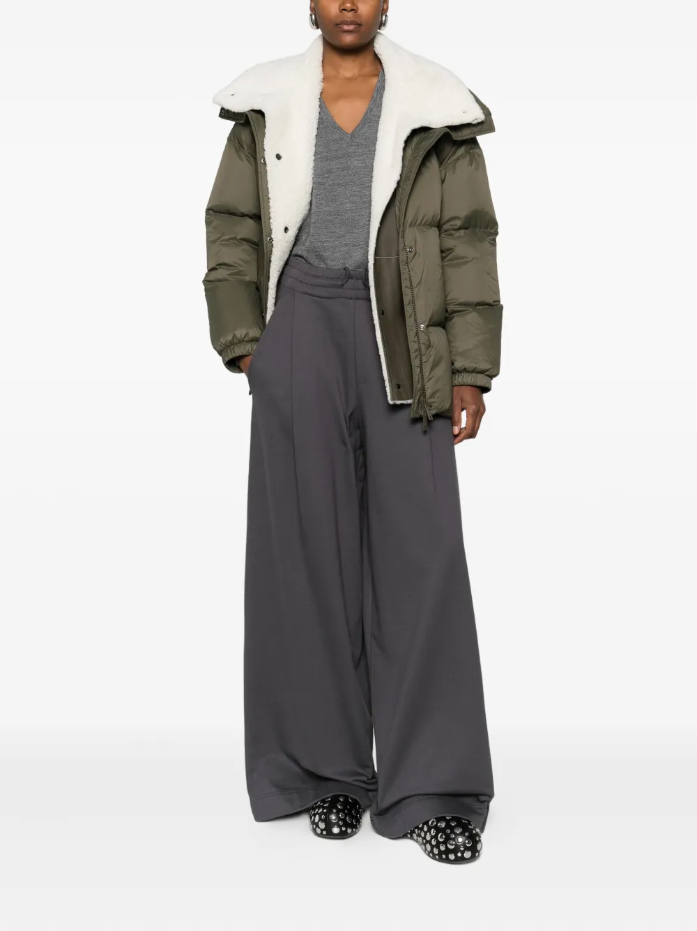 Yves Salomon fleece-collar jacket | Down Jackets | Image 2