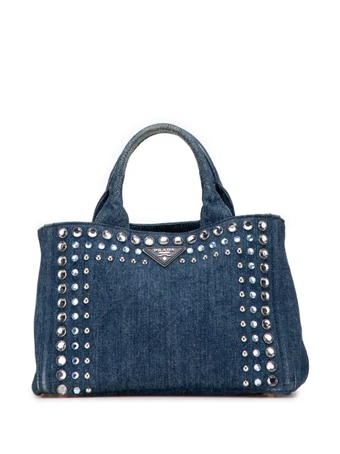 Prada Pre-Owned 2013-2025 Small Denim Canapa Bijoux satchel
