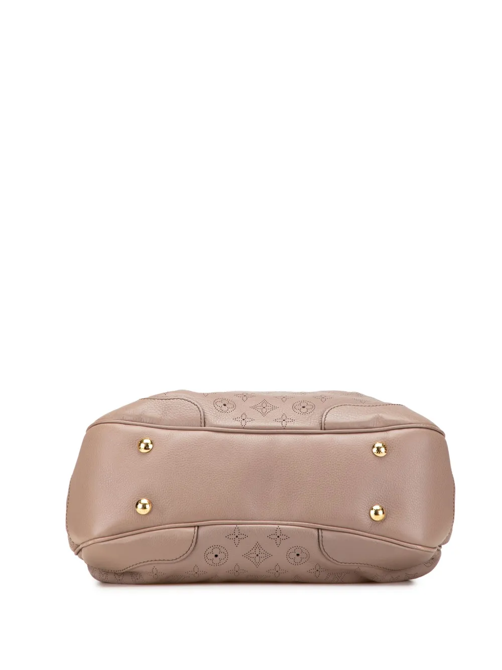 Pre-owned Louis Vuitton 1990-2025 Monogram Mahina Solar Pm Shoulder Bag In Brown