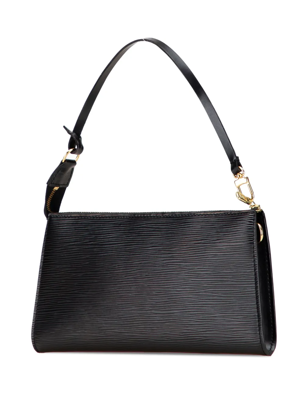 Pre-owned Louis Vuitton 2000 Epi Pochette Accessoires Shoulder Bag In Black