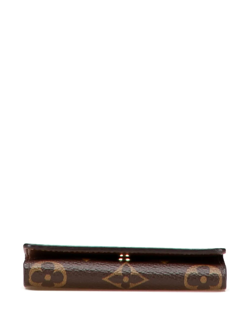 Pre-owned Louis Vuitton 2000-2025 Monogram Enveloppe Carte De Visite Card Holder In Brown