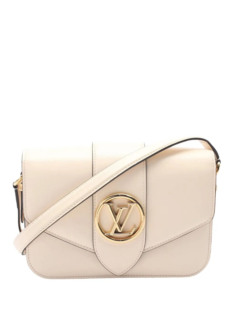 Louis Vuitton Pre-Owned 2021-2025 Calfskin LV Pont 9 Soft MM crossbody bag | White | Image 1