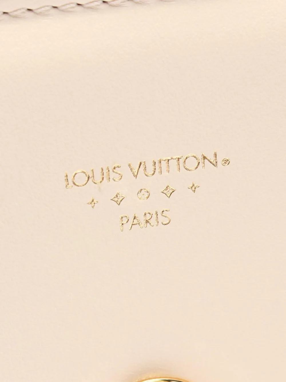 Pre-owned Louis Vuitton 2021-2025 Calfskin Lv Pont 9 Soft Mm Crossbody Bag In White