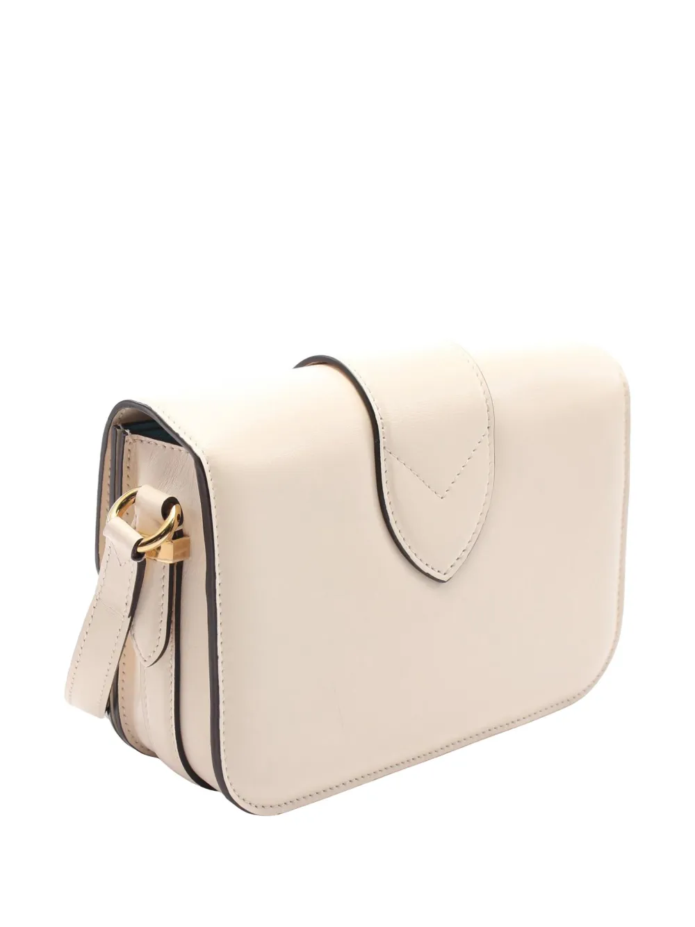 Pre-owned Louis Vuitton 2021-2025 Calfskin Lv Pont 9 Soft Mm Crossbody Bag In White