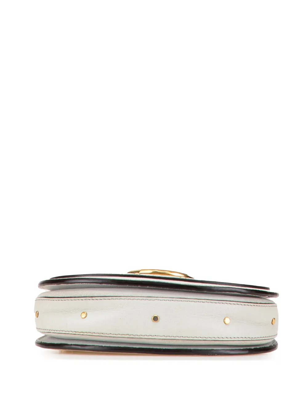 Pre-owned Chloé 2010-2025 Mini Calfskin Suede Pixie Signature Satchel In White