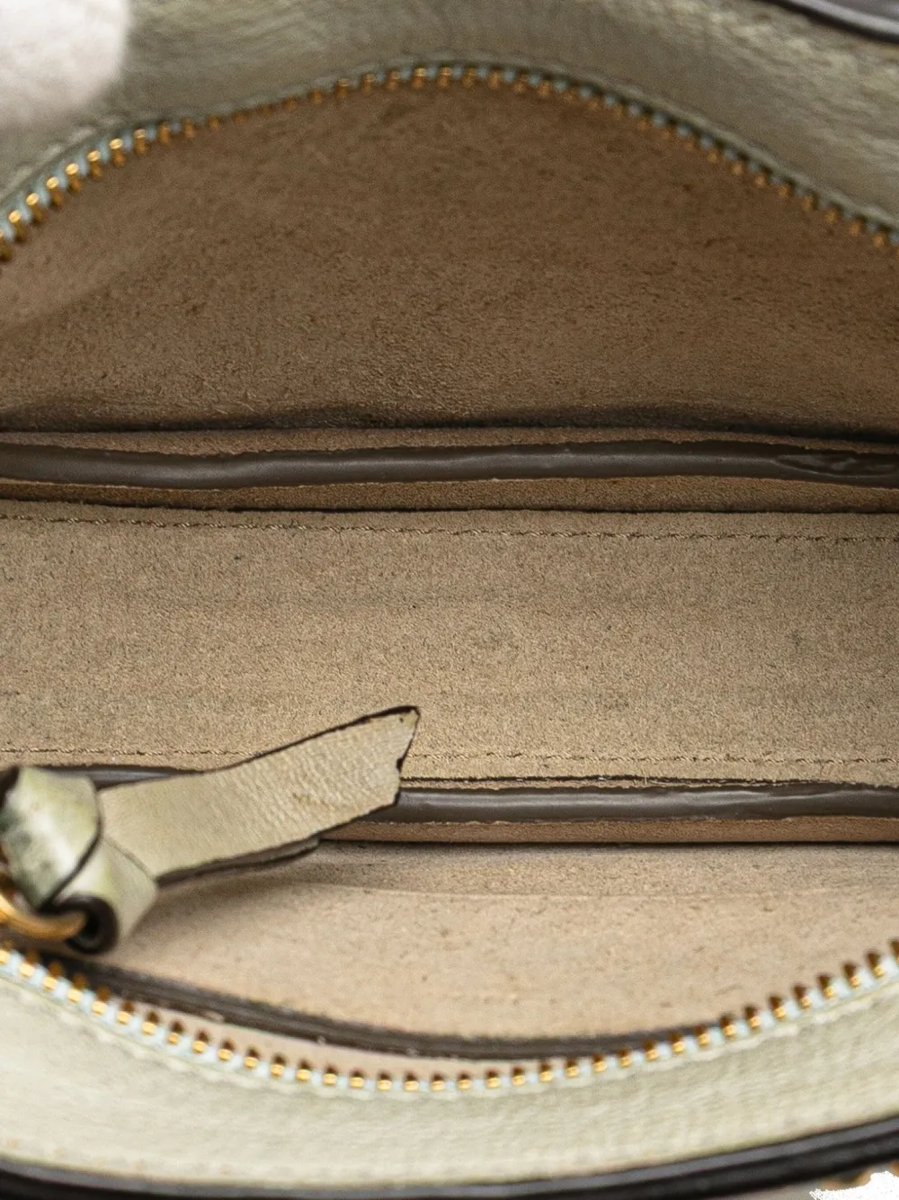 Pre-owned Chloé 2010-2025 Mini Calfskin Suede Pixie Signature Satchel In White