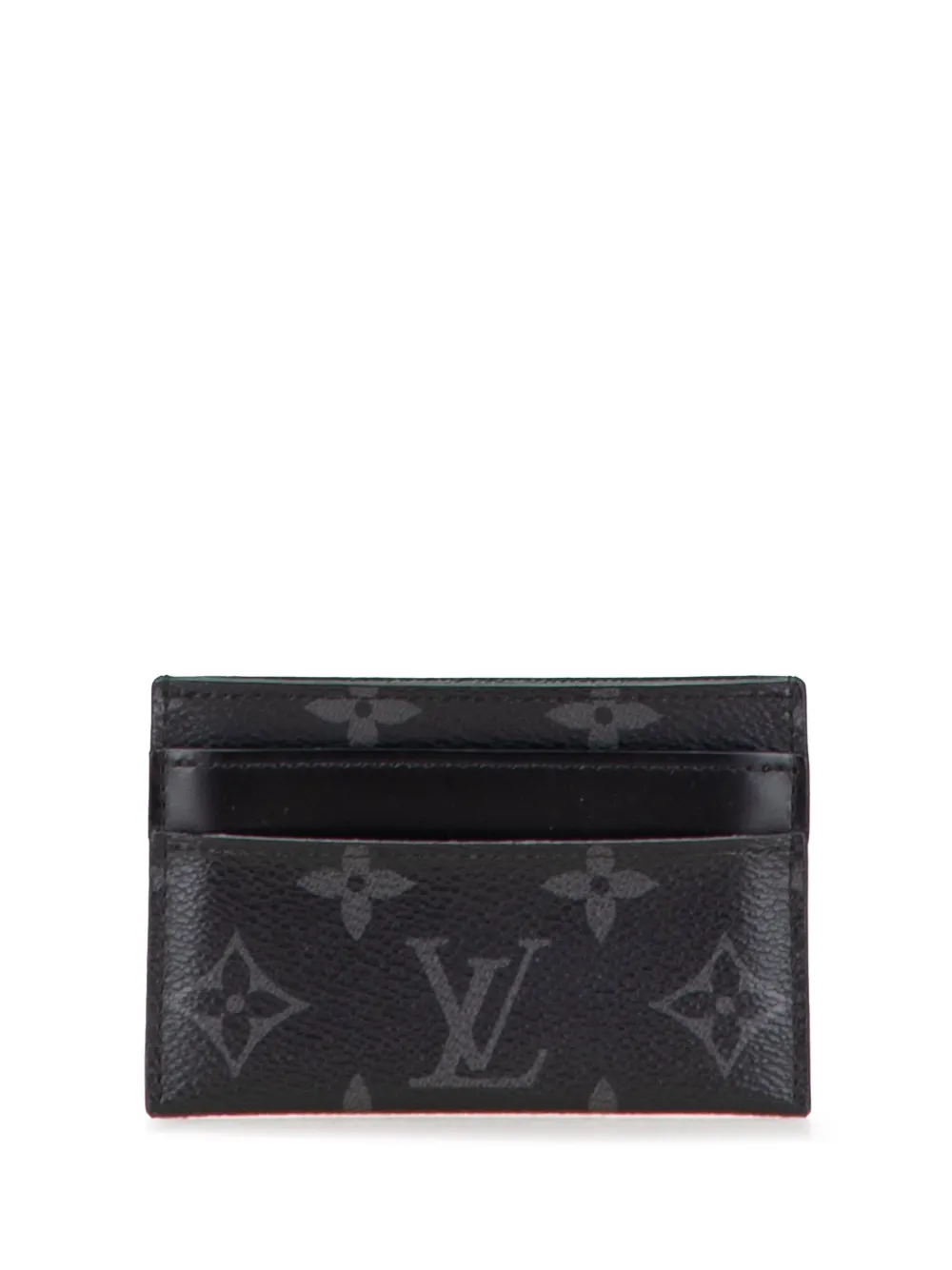 Louis Vuitton Pre-Owned 2017 モノグラム エクリプス ダブル カードケース - ブラック Louis Vuitton Pre-Owned 2017 モノグラム エクリプス ダブル カードケース - ブラック