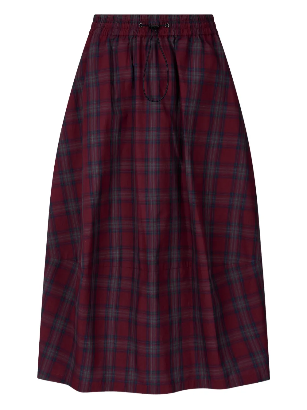 Studio Tomboy Checked Midi Skirt In Red