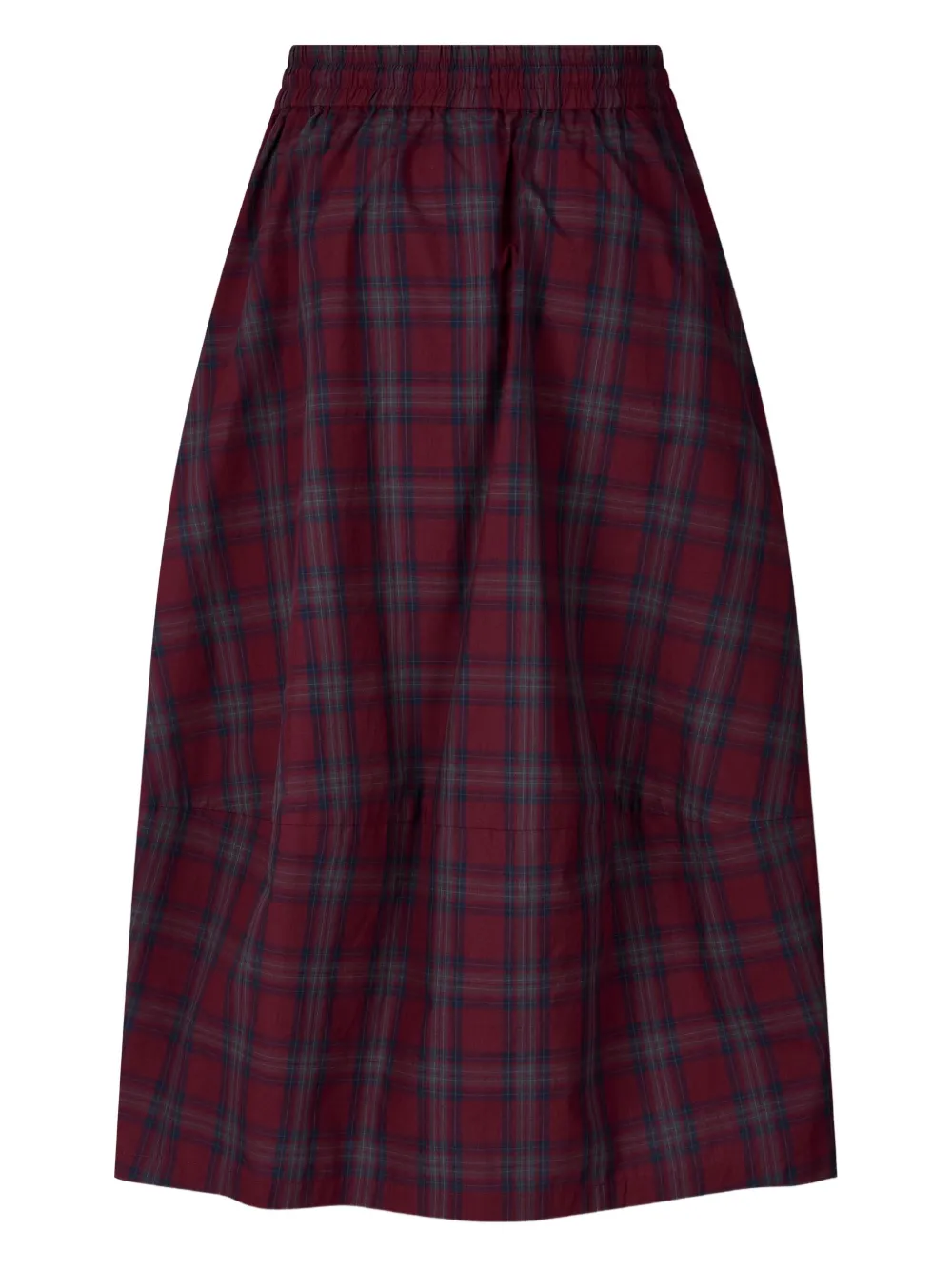 Studio Tomboy Checked Midi Skirt In Red