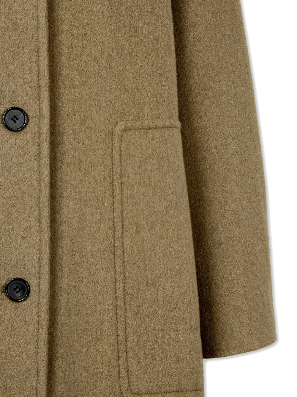 Studio Tomboy Single-breasted Felted Coat In Brown