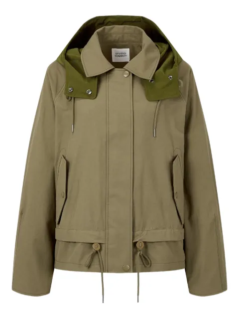 STUDIO TOMBOY layered hooded jacket