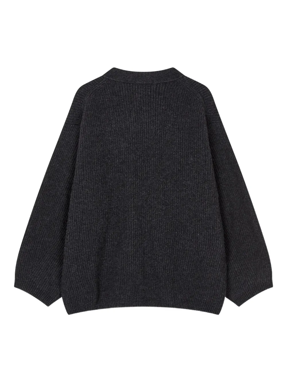 Studio Tomboy Ribbed-knit Cardigan In Gray