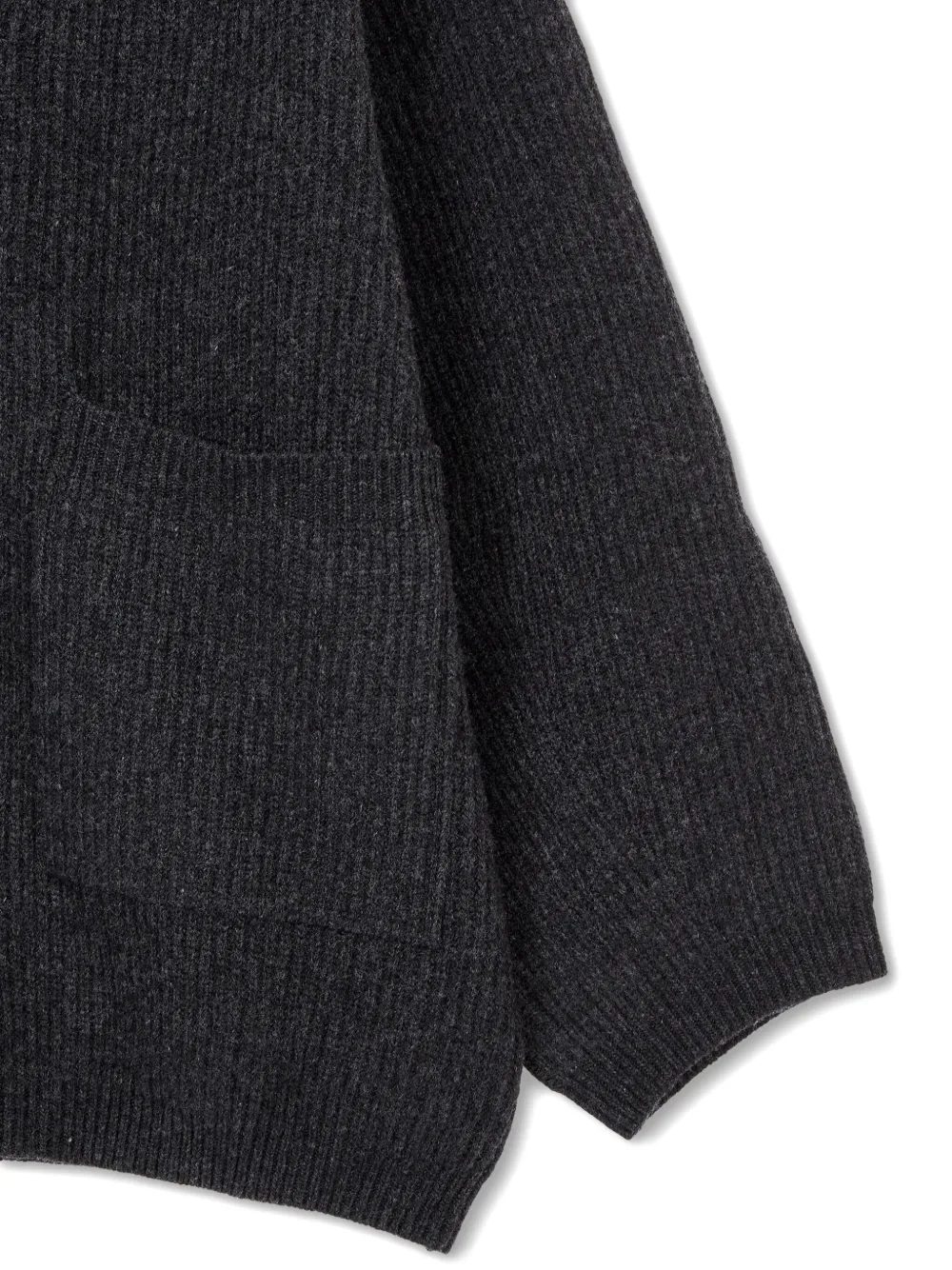 Studio Tomboy Ribbed-knit Cardigan In Gray