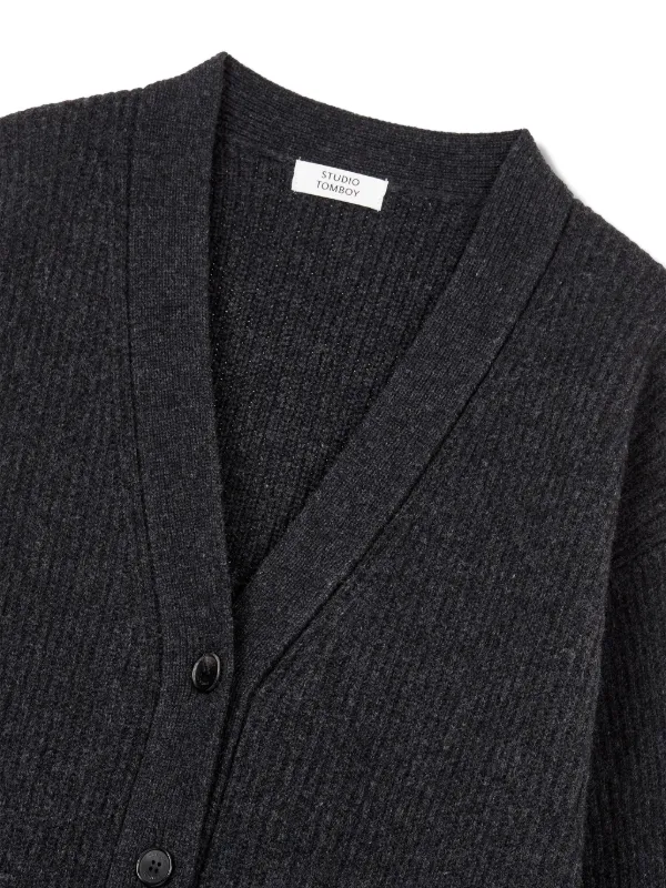 TOMBOY ribbed-knit Cardigan | Grey | FARFETCH ZA