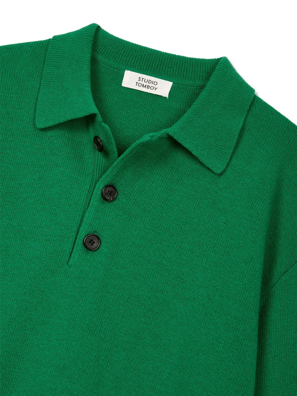 TOMBOY Fijngebreide polotrui GREEN
