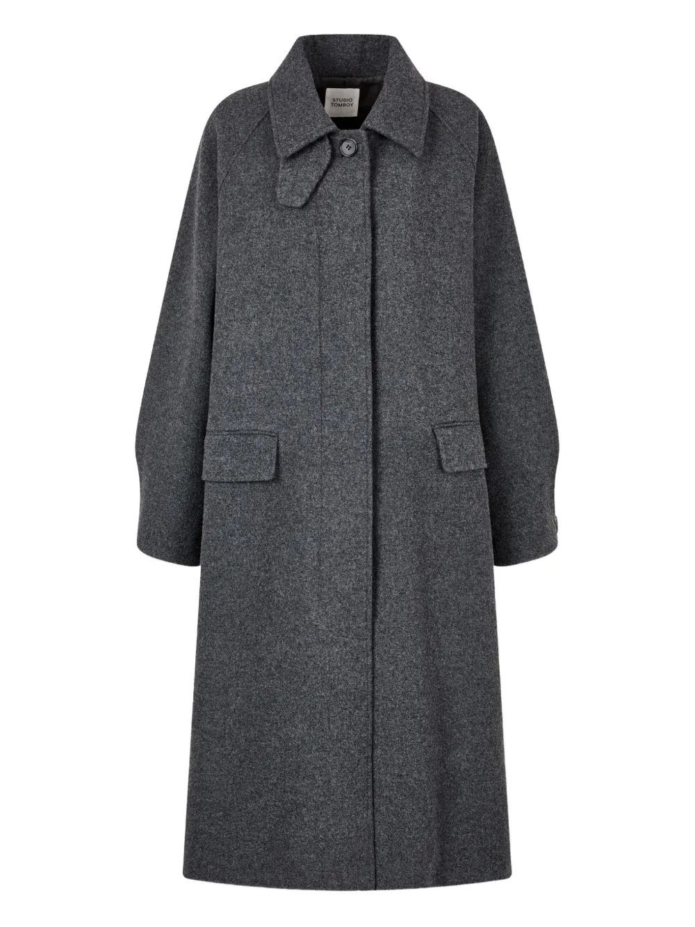 STUDIO TOMBOY Balmacaan single-breasted coat | Grey | Image 1