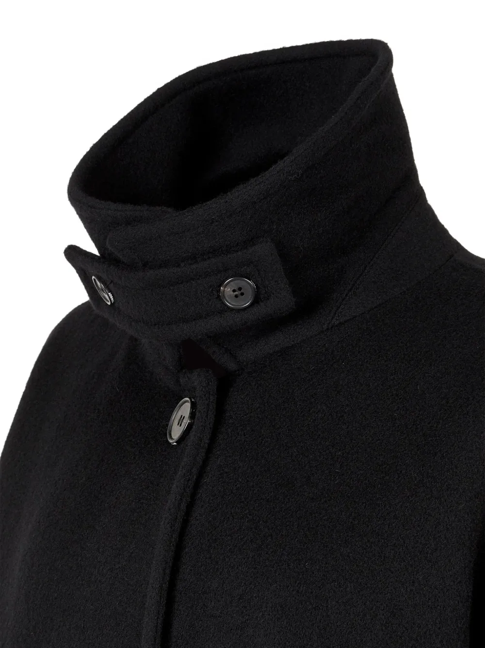 Studio Tomboy Single-breasted Felted Coat In Black