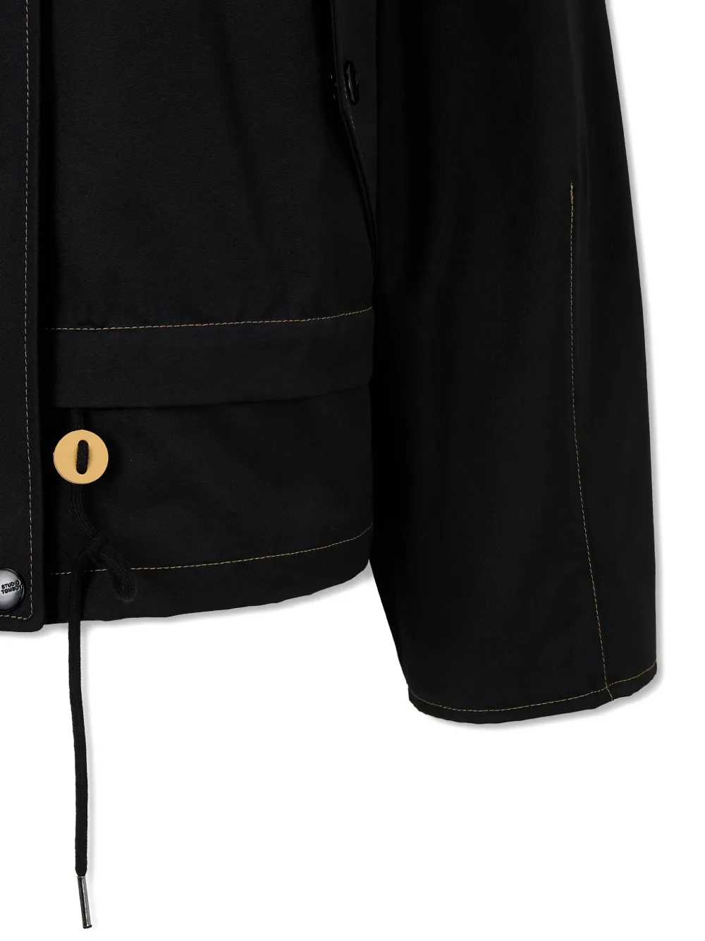 Studio Tomboy Layered Hooded Jacket In Black